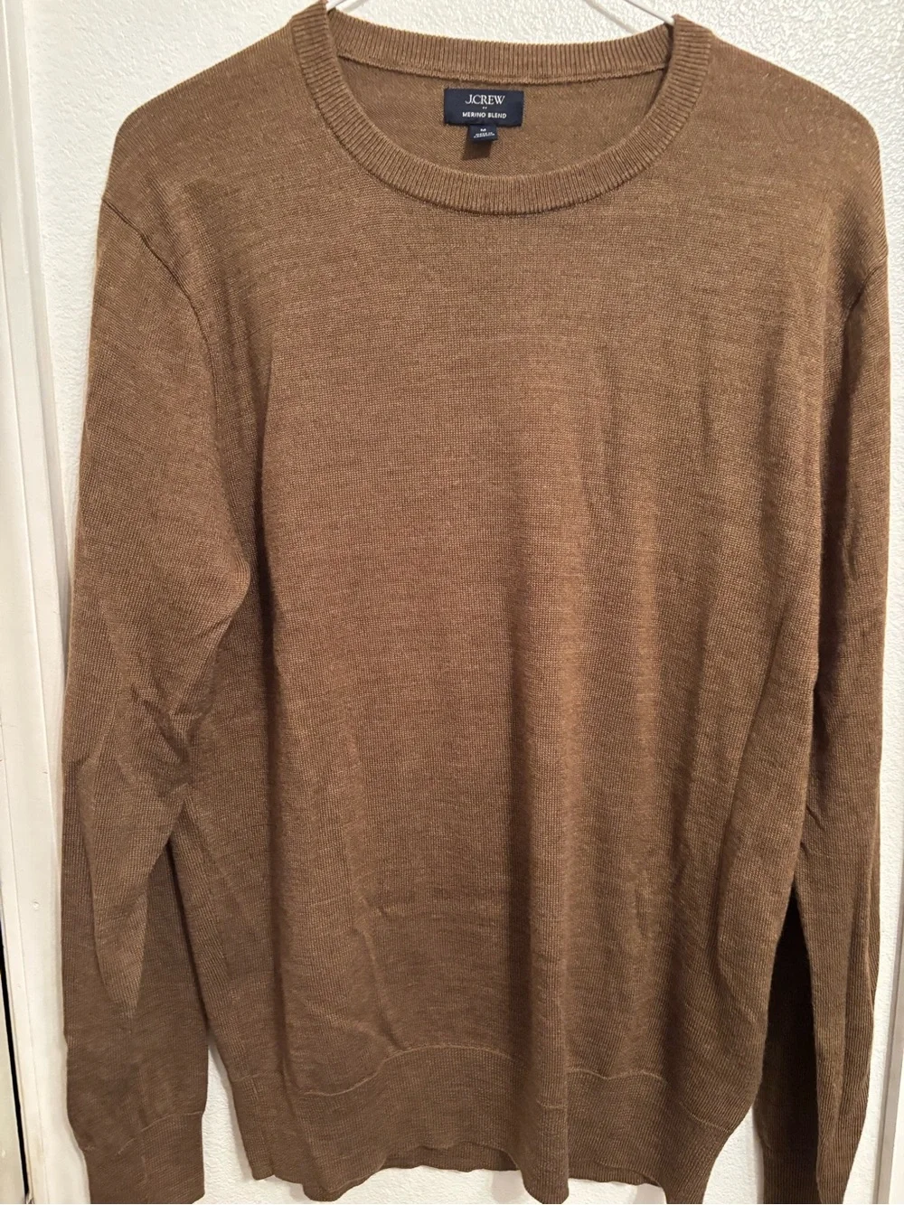 J.Crew brown merino wool blend crewneck sweater M